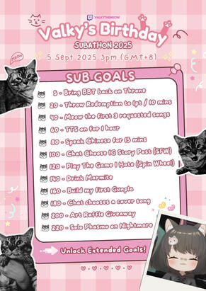 ValkyTheMeow Subathon